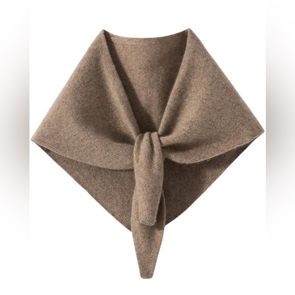 Y2k Cashmere Knit Triangle Scarf for Women Downtown Girl Aesthetic Accessories